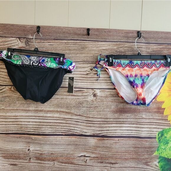 Kenneth Cole bikini Bottoms 👙  set of (2) large NWT - Picture 1 of 10